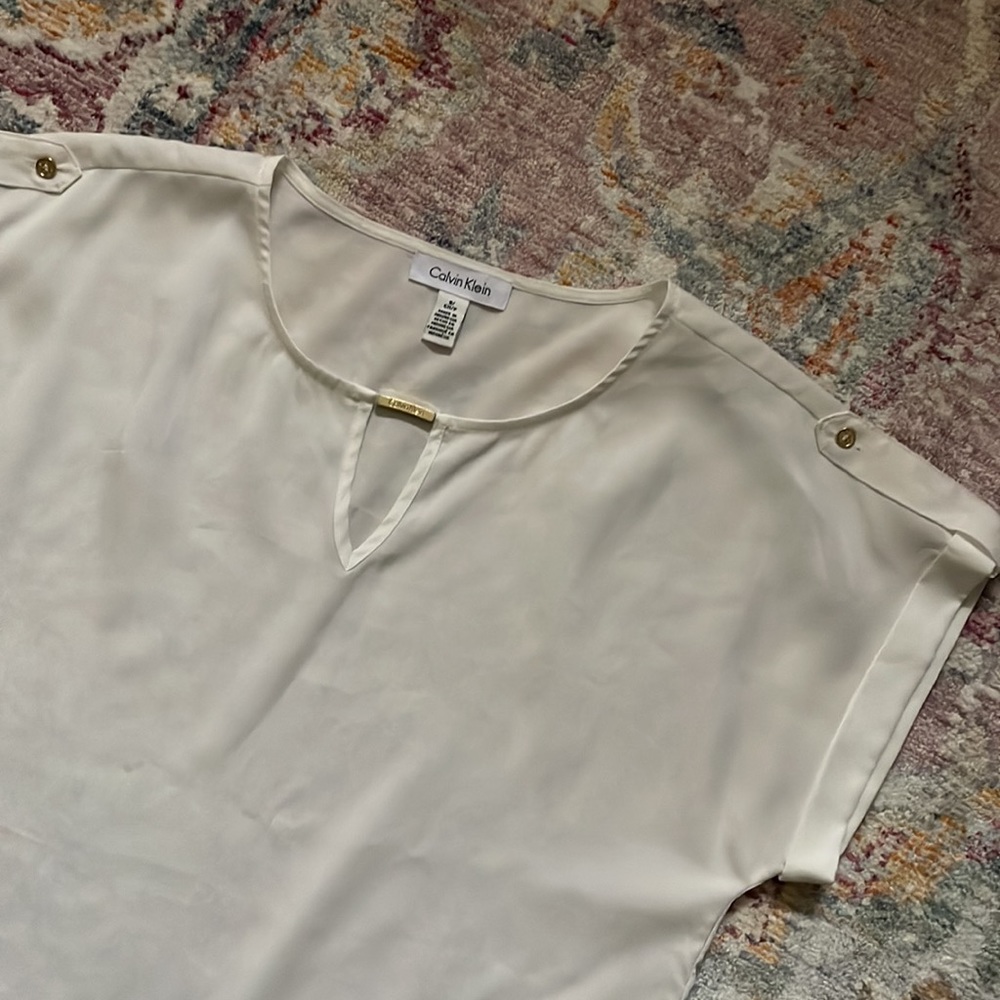 Calvin Klein Short-sleeve White Blouse